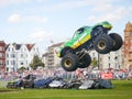 Monster truck jumping