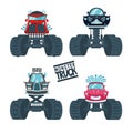 Monster Truck Set Royalty Free Stock Photo