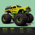 monster truck vector logo Royalty Free Stock Photo