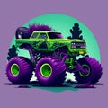 monster truck vector logo Royalty Free Stock Photo