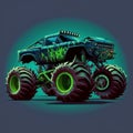 monster truck vector logo Royalty Free Stock Photo