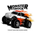 monster truck vector logo design Royalty Free Stock Photo