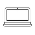 Tech Gadget Laptop with Line Style Icon