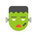 Monster zombie, cute halloween character vector illustration