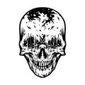 Monster Zombie Skull Spooky Outline
