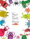 Monsters background for text Royalty Free Stock Photo