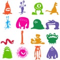 Monsters_color Royalty Free Stock Photo