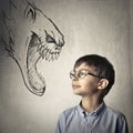 Monsters don't scare me! Royalty Free Stock Photo