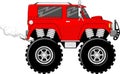 Monstertruck cartoon vector Royalty Free Stock Photo