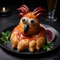 Monstrous Surrealism: Chicken Wings Pastry In Kangaroo Shape