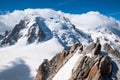 Mont Blanc, Aiguille du Midi, Glacier Royalty Free Stock Photo