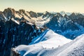 Mont Blanc, Chamonix, French Alps. France. - tourists climbing u Royalty Free Stock Photo