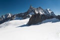 Mont Blanc - Dent du Geant Royalty Free Stock Photo