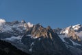 Mont Blanc massif. Les Grandes Jorasses, the Planpincieux glacier.