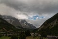 Mont Blanc massif. Les Grandes Jorasses, the Planpincieux glacier. Royalty Free Stock Photo