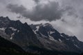 Mont Blanc massif. Les Grandes Jorasses, the Planpincieux glacier. Royalty Free Stock Photo