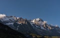 Mont Blanc massif. Les Grandes Jorasses, the Planpincieux glacier. Royalty Free Stock Photo