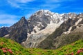 Mont Blanc  Monte Bianco , Aosta valley, Italy. Royalty Free Stock Photo