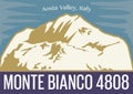 Mont Blanc mountain range Royalty Free Stock Photo