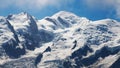 Mont Blanc summits Royalty Free Stock Photo