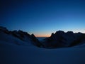 Mont Blanc sunrise Royalty Free Stock Photo