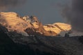 Mont Blanc at sunset. Alps Royalty Free Stock Photo