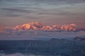 Mont Blanc Sunset Royalty Free Stock Photo