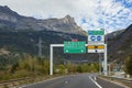 Mont-Blanc Tunnel Street signage Royalty Free Stock Photo