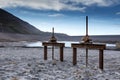 Mont Cenis lake empty Royalty Free Stock Photo