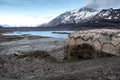 The Mont Cenis lake empty Royalty Free Stock Photo