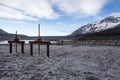 Mont Cenis lake empty Royalty Free Stock Photo