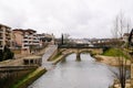 Mont de Marsan ancient stone bridge river fortified town of the Landes france