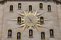 The Mont des Arts carillon with giant clock of Jules Ghobert, Brussels, Belgium Royalty Free Stock Photo