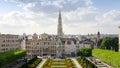 Mont des Arts (Mount of the arts) gardens in Brussels Royalty Free Stock Photo