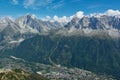 Mont Dolent and Grandes Gorasses. View from Brevent. Rhone Alps, France Royalty Free Stock Photo