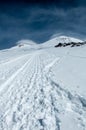 Mont Elbrus seening from Pastuchov rocks Royalty Free Stock Photo