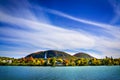 Mont-Saint-Hilaire Quebec mountain in autumn Royalty Free Stock Photo