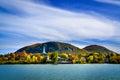 Mont-Saint-Hilaire Quebec mountain in autumn Royalty Free Stock Photo