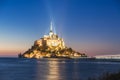 Mont Saint Michel abbey on the island, Normandy, Northern France, Europe Royalty Free Stock Photo