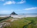 Mont-Saint-Michel, France, aeral view Royalty Free Stock Photo