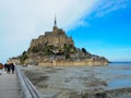 Mont Saint-Michel of France. Travelers want to see it once