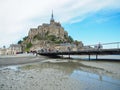 Mont Saint-Michel of France. Travelers want to see it once