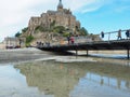 Mont Saint-Michel of France. Travelers want to see it once