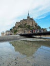 Mont Saint-Michel of France. Travelers want to see it once