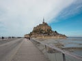 Mont Saint-Michel of France. Travelers want to see it once