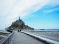 Mont Saint-Michel of France. Travelers want to see it once