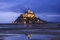 Mont Saint Michel in France at twilight Royalty Free Stock Photo
