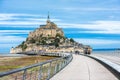 Mont-Saint-Michel, an island with the famous abbey, Normandy, Fr Royalty Free Stock Photo