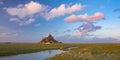 Mont Saint Michel at sunset, Normandy, France Royalty Free Stock Photo