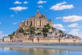 Mont Saint-Michel tidal island. Royalty Free Stock Photo